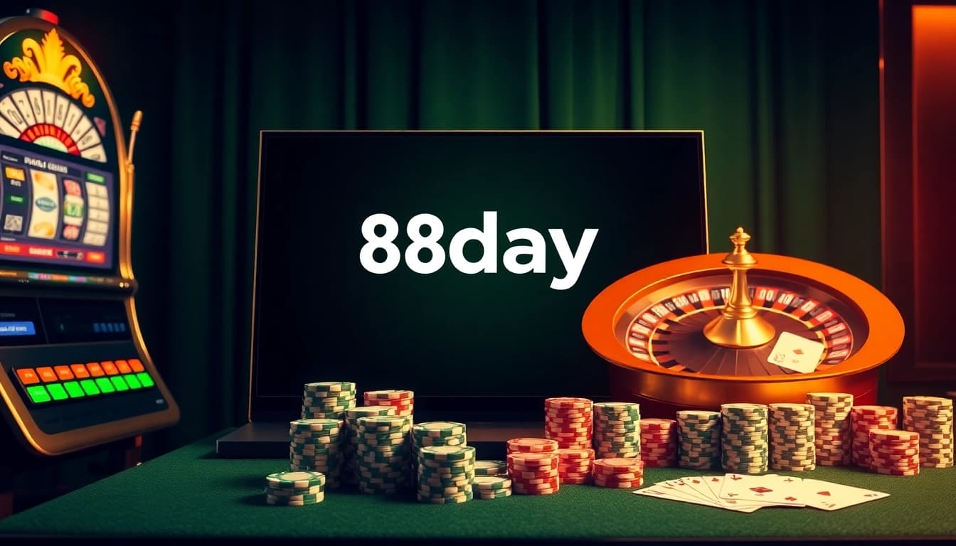 Experience the thrill of winning at 8day with engaging casino tables and vibrant gambling visuals.