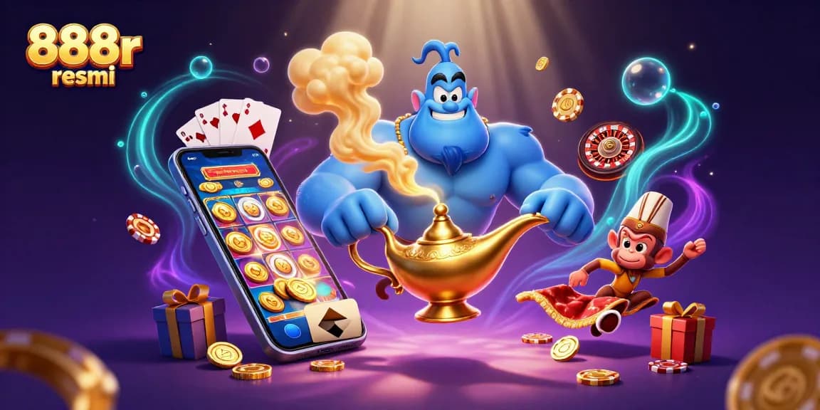 Experience the excitement of 888r resmi with a captivating scene of casino magic and vibrant action.
