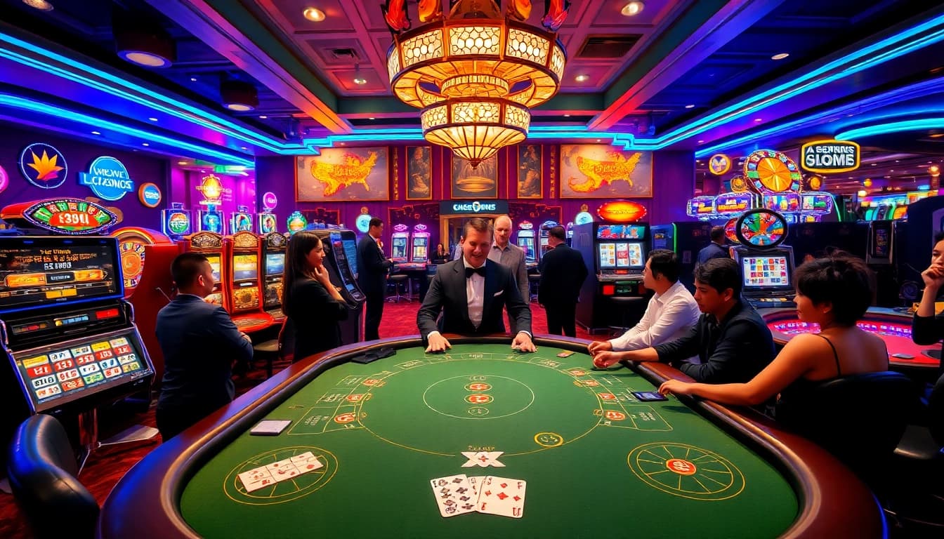 Engage in exciting gameplay at https://lc88x.com/ with vibrant casino tables and thrilling atmosphere.