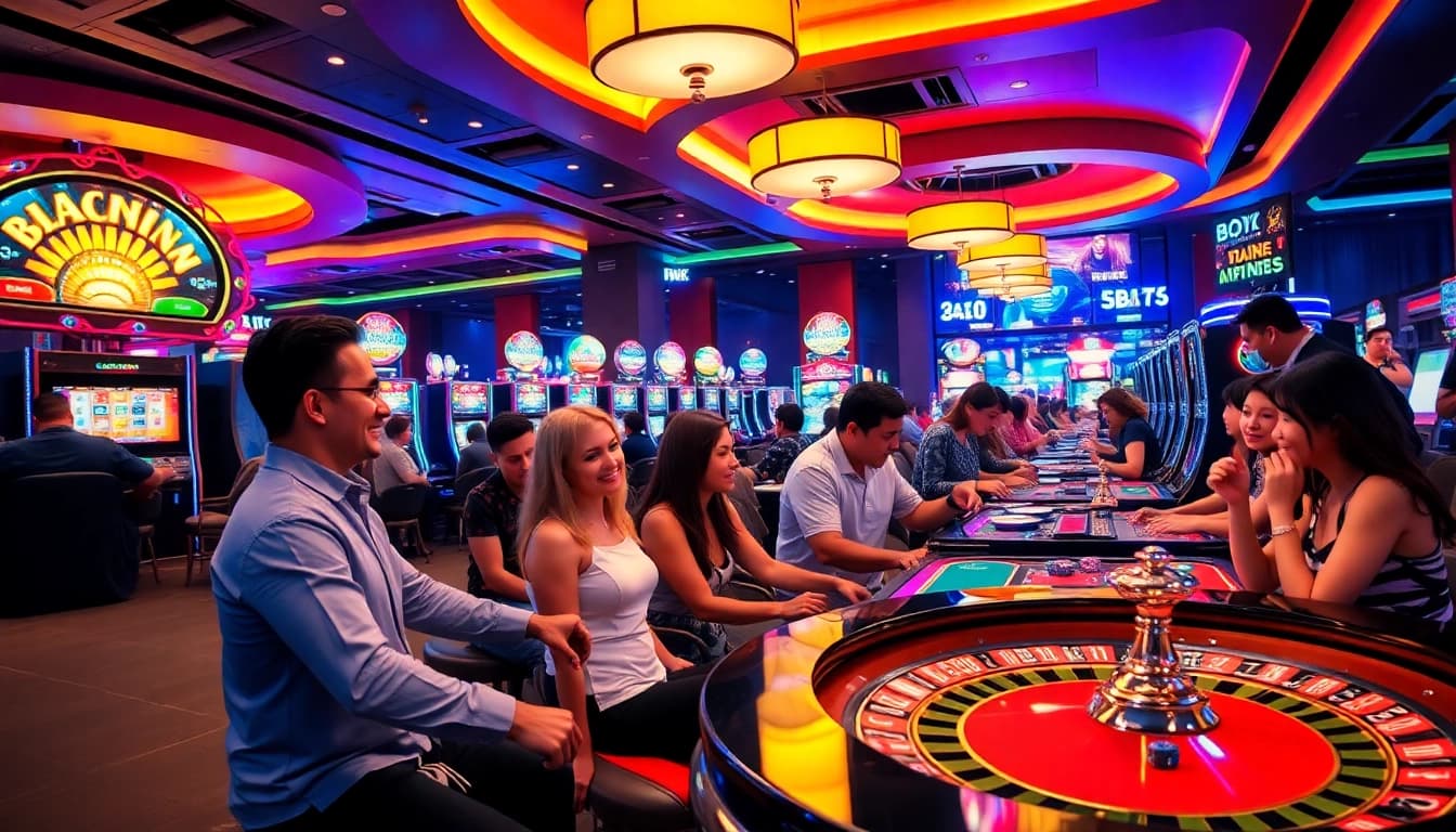 Experience the excitement of cassino pix with vibrant players and dynamic gambling elements.