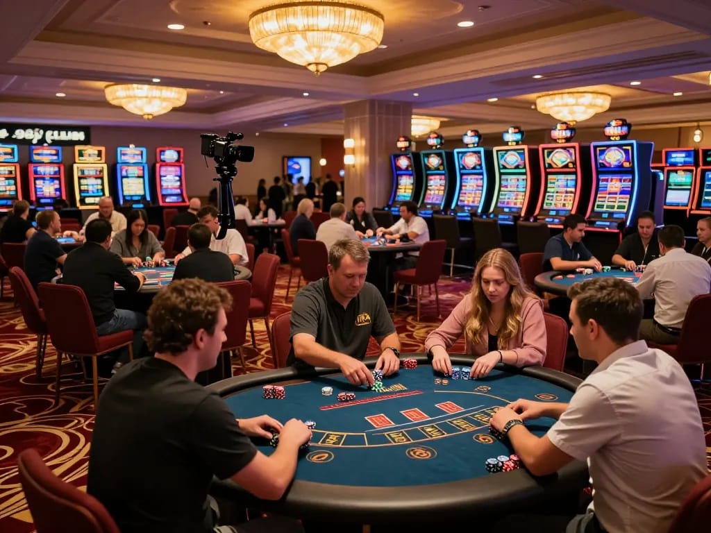 Experience the thrill at 98win club with players actively engaging in casino games.