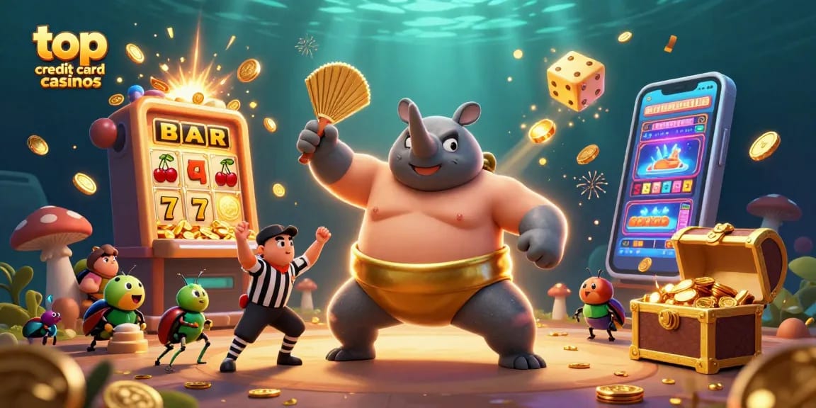Experience thrilling gameplay at top credit card casinos with vibrant slot machines and dynamic casino action.