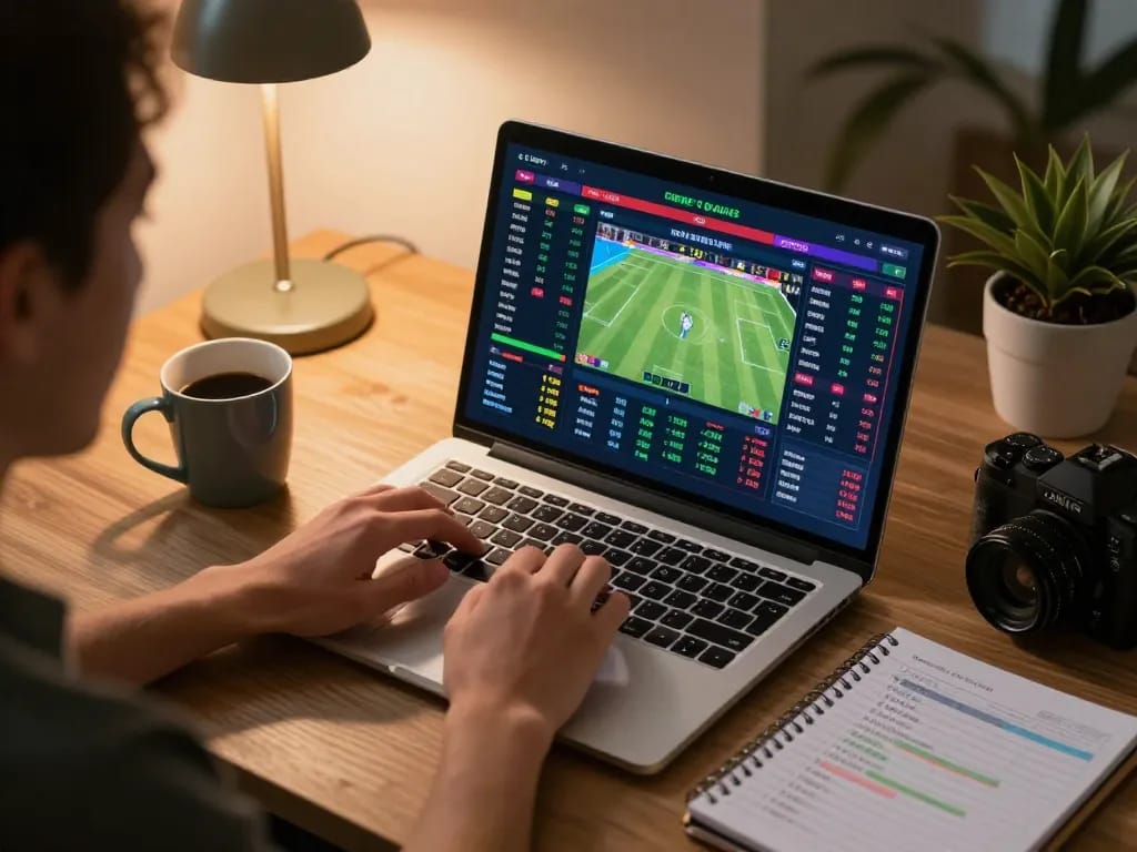 Engaging in live sports betting on lc88 with vibrant odds on screen, creating an immersive experience.