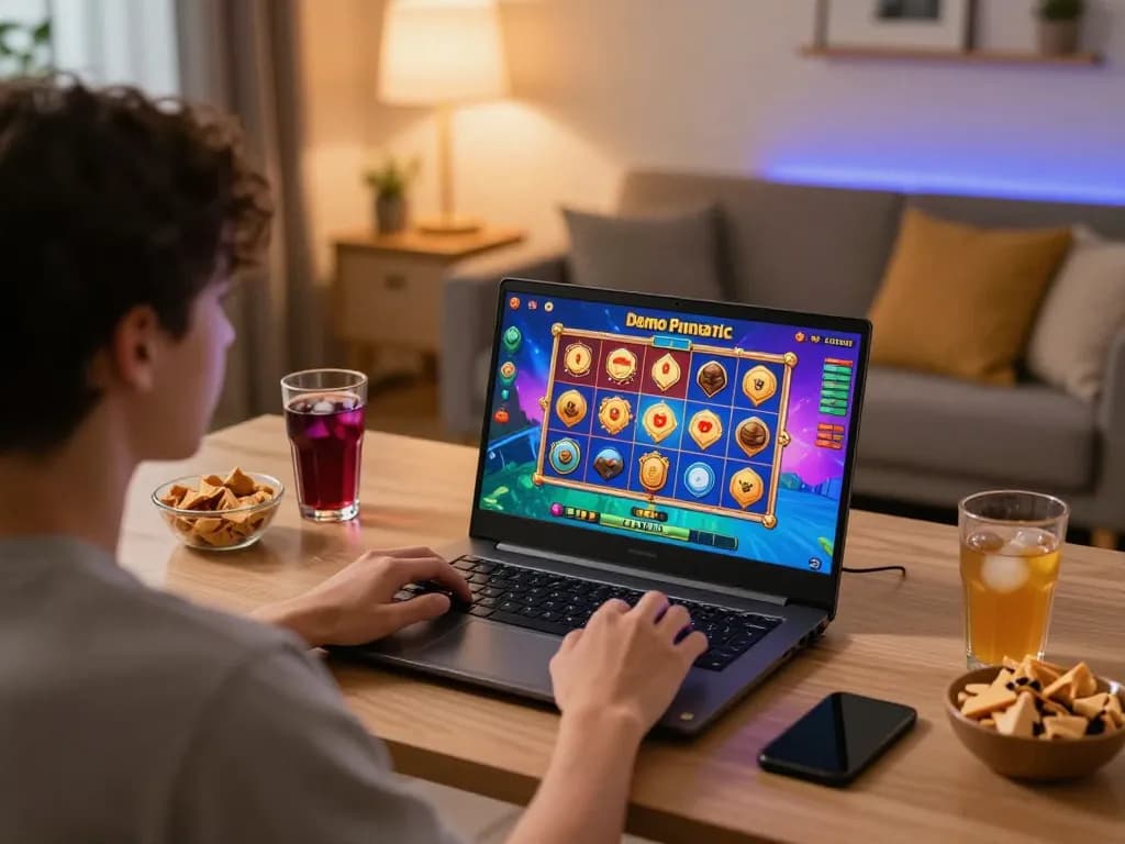 Engage with Demo Slot Pragmatic while enjoying a cozy home gaming session, emphasizing strategic fun.