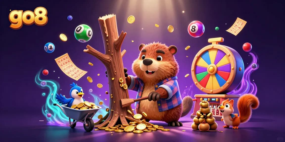 Engage with exciting casino adventures at go8 with a vibrant 3D illustration showcasing fun characters and gaming elements.