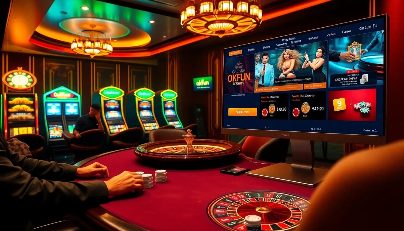 Players enjoying an exciting poker game while exploring đăng ký okfun online registration offers.