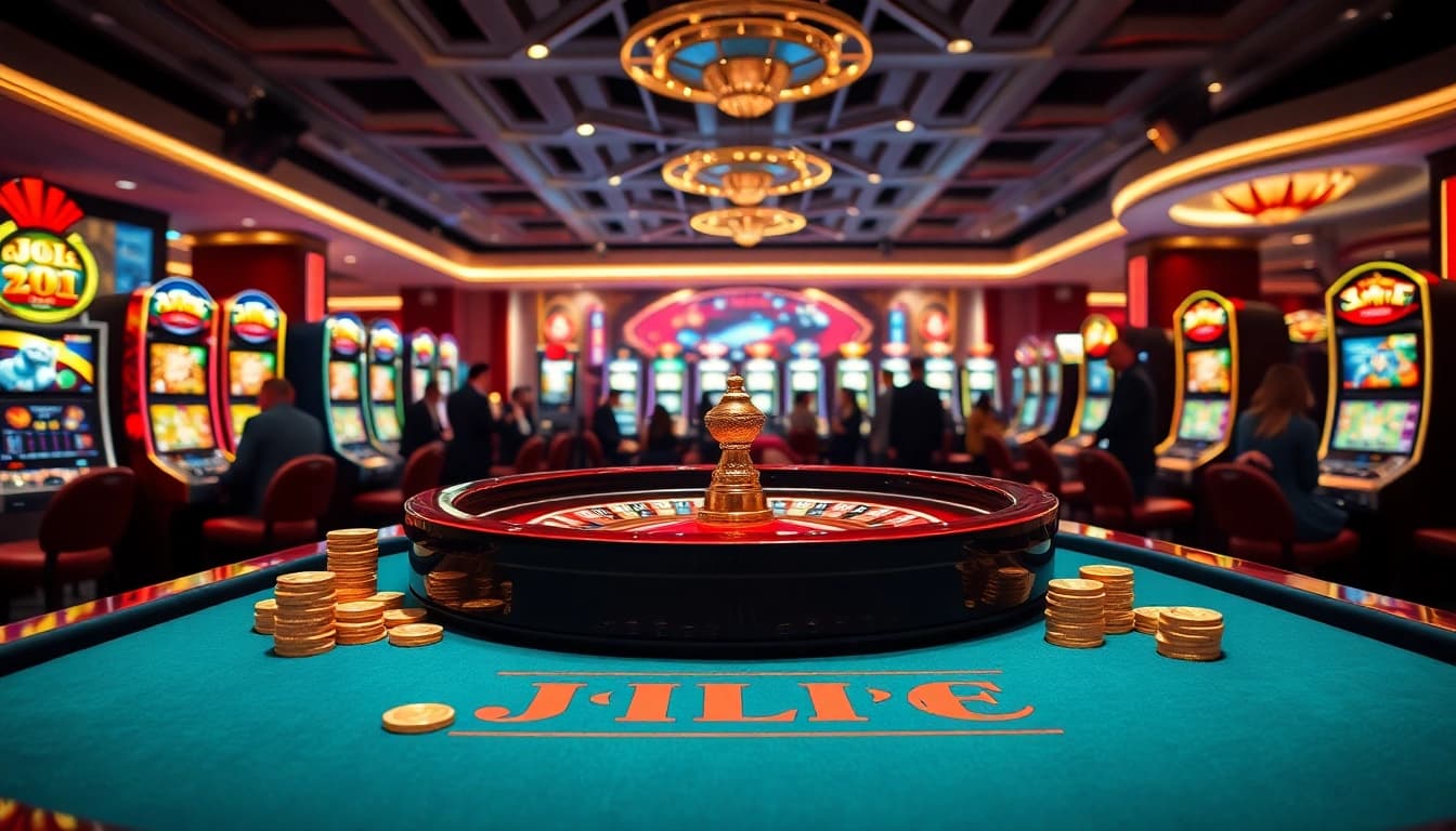 Experience the thrilling gameplay at JILI's luxurious casino, featuring exciting roulette and vibrant slot machines.