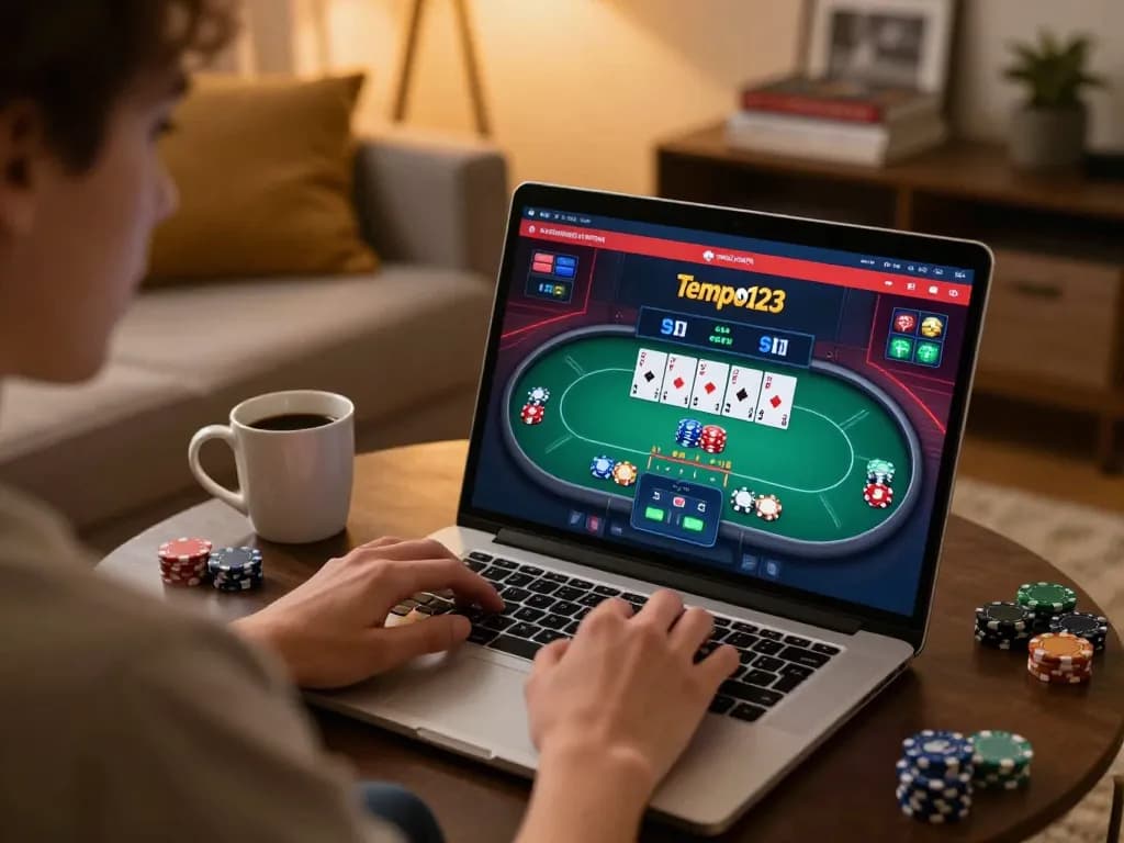 Engaging player enjoying Tempo123 online poker game, showcasing strategy and gameplay.