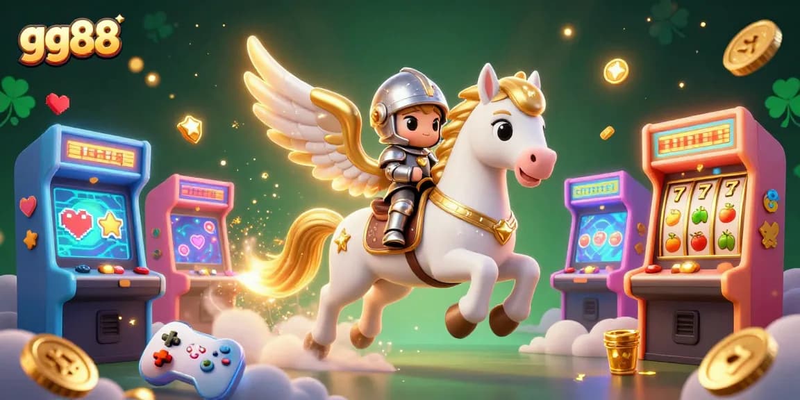 Enjoy thrilling gameplay with gg88's vibrant casino scene featuring iconic symbols and colorful arcade elements.