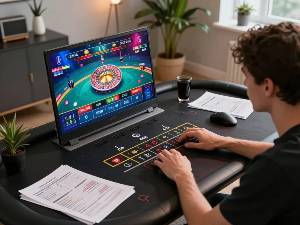 Engaging in live dealer games at king33, highlighting thrilling roulette gameplay.