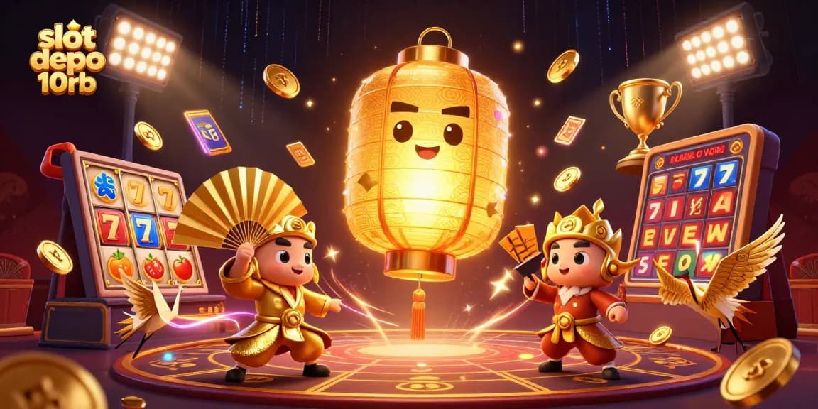 Experience thrilling slot depo 10rb visuals with dynamic elements and glowing symbols.
