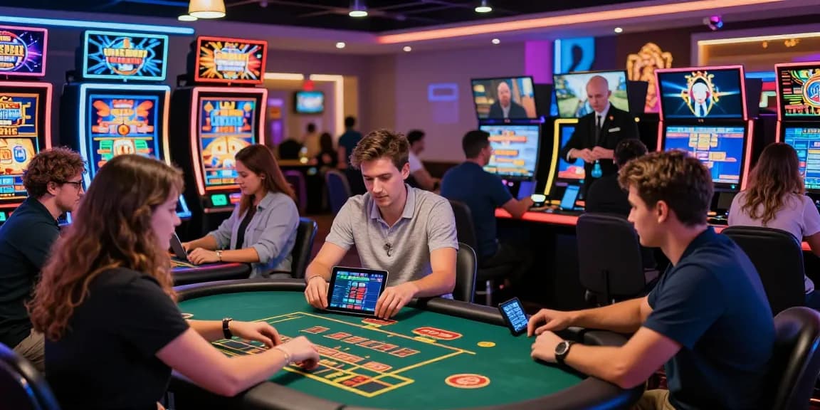 Engaging players enjoying a vibrant online casino atmosphere at https://mhfe.org.uk with live dealer games, slot machines, and digital interactions.