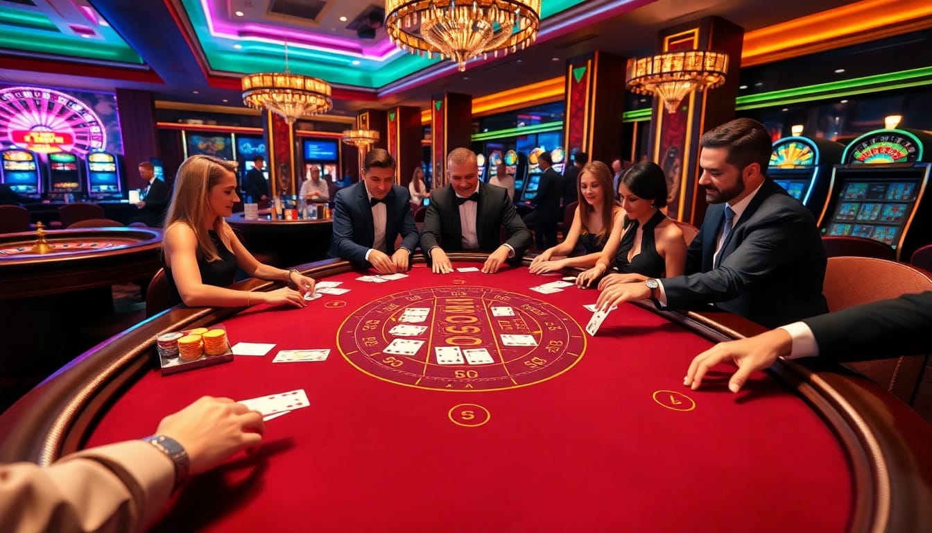Play dynamic Evolution Blackjack with quick deposits and withdrawals in an engaging casino setting.