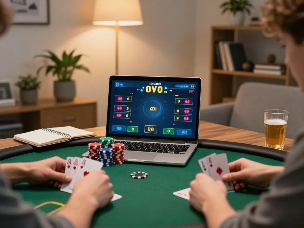 Engaging in a poker game online at home while managing bankrolls and strategies in 789.