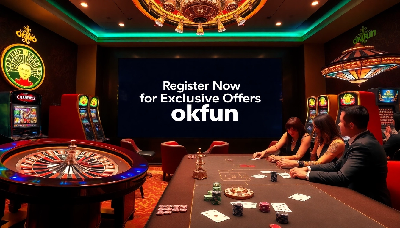 Experience the thrill of đăng ký okfun with an elegant casino scene full of vibrant games and offers.