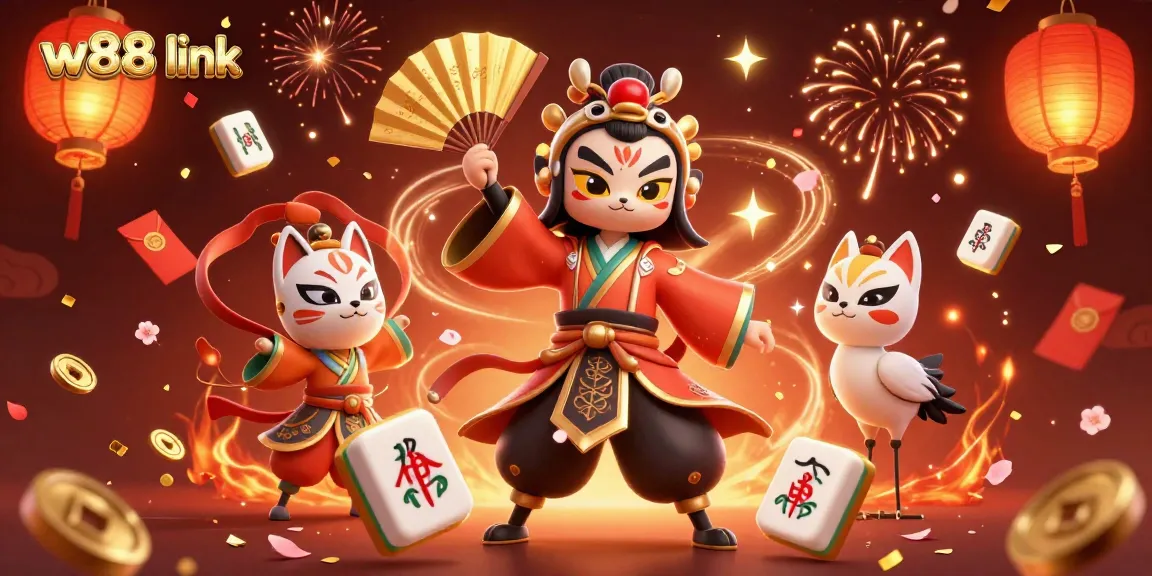 Experience exciting gameplay with the vibrant w88 link as colorful characters light up the casino atmosphere.