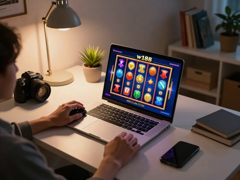 Experience the excitement of online slots with w188 at home in a cozy setup