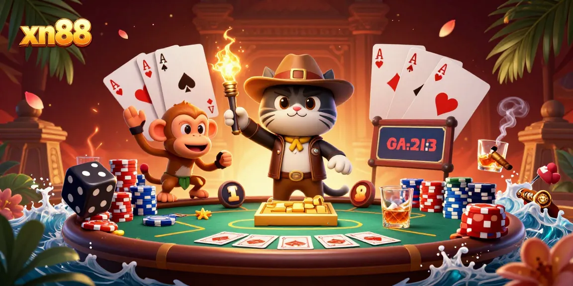 Xn88 immerses players in thrilling casino action with vibrant characters and energetic gameplay.