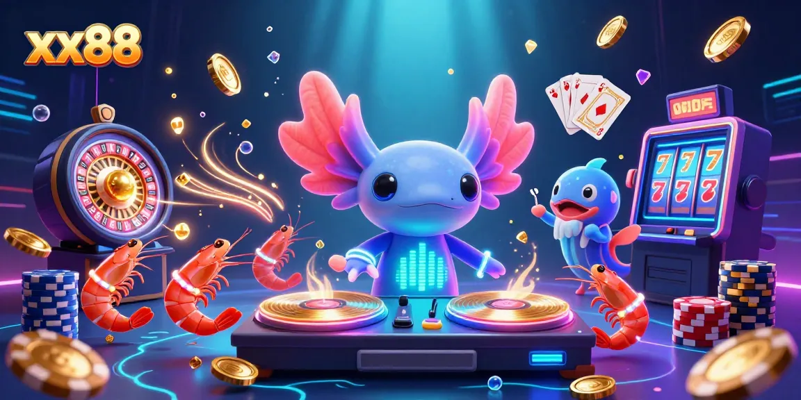 Experience the thrill of winning at xx88 with vibrant characters and exciting casino elements.
