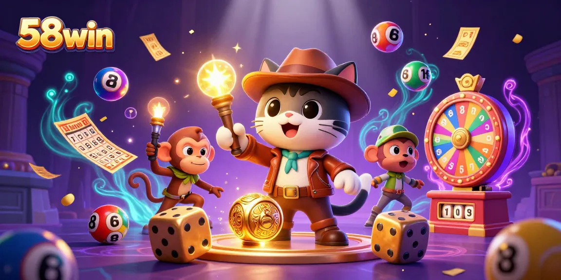 Engage in thrilling casino adventures with 58win as an archaeologist cat explores a treasure-filled temple.