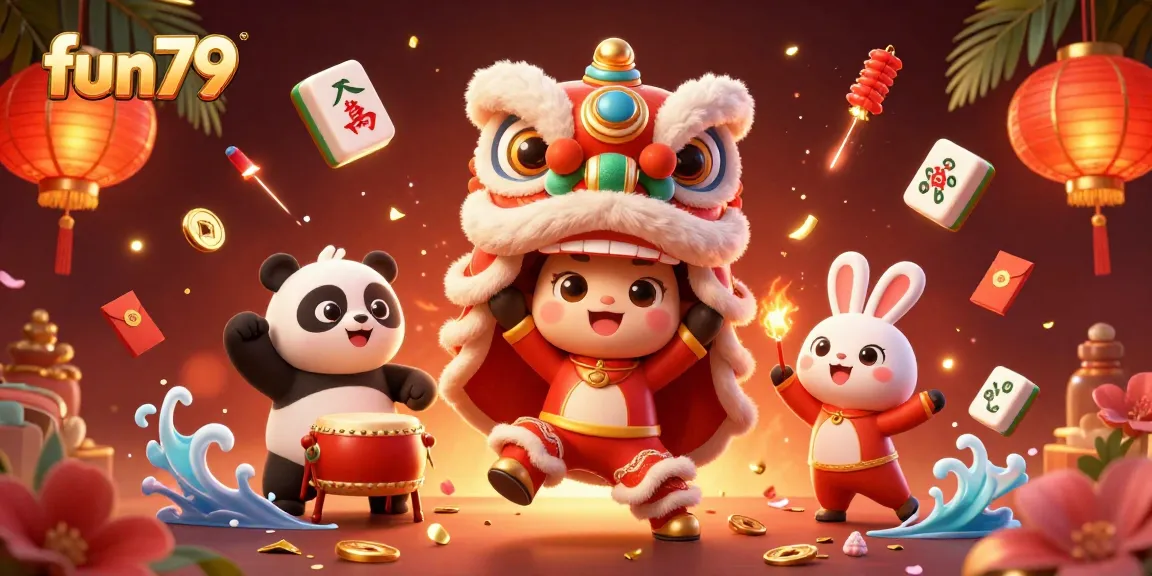 Experience thrilling gameplay at fun79 with vibrant 3D elements embodying exciting casino energy.