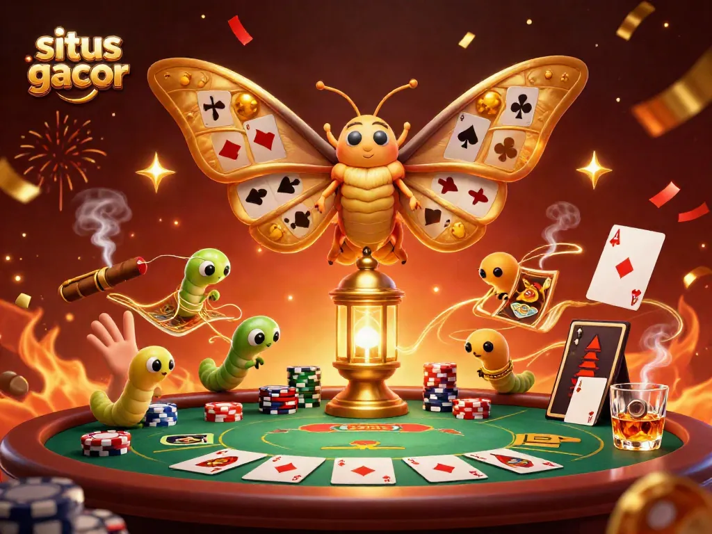 Experience excitement at situs gacor with vibrant casino scenes from an imaginative digital artwork.