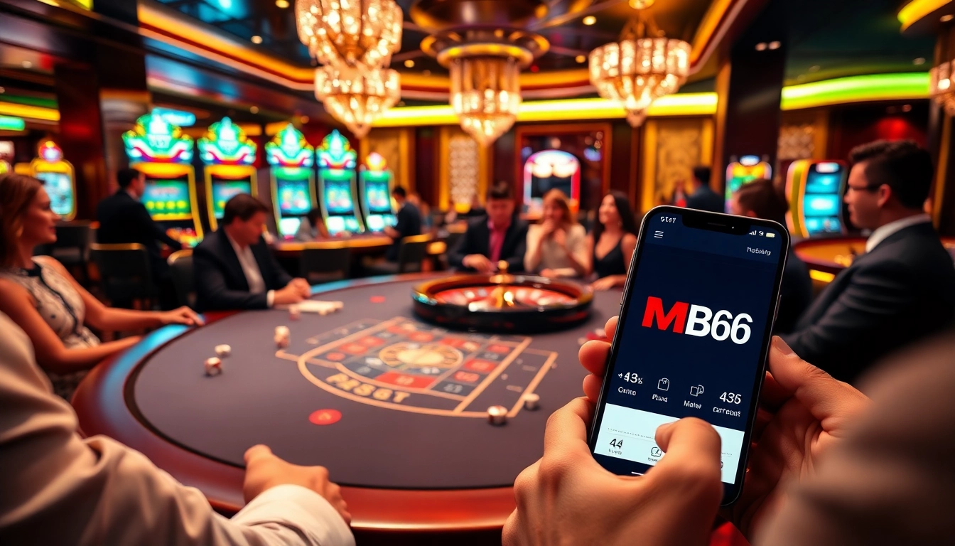 Experience thrilling poker games at MB66 with high stakes and vibrant slot machines.
