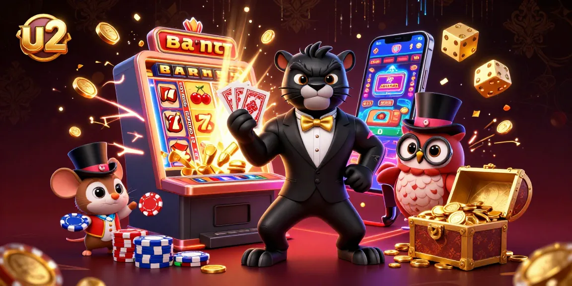 Experience thrilling gameplay with U2 Casino's unique slot games and vibrant characters.