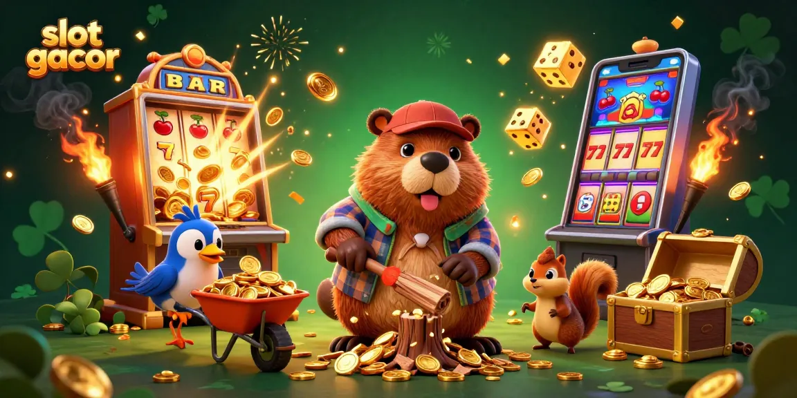 Mengalami keseruan slot gacor dengan berang-berang, burung, dan tupai yang mengumpulkan koin emas di kasino