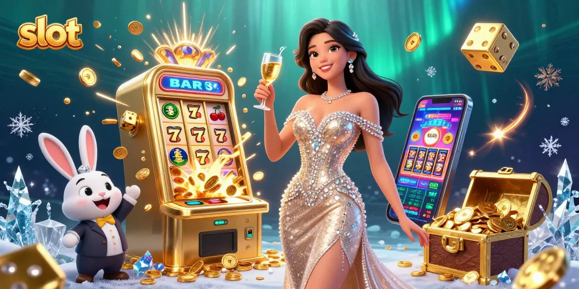 Experience exciting slot gameplay with a stunning jackpot machine and vibrant casino elements.