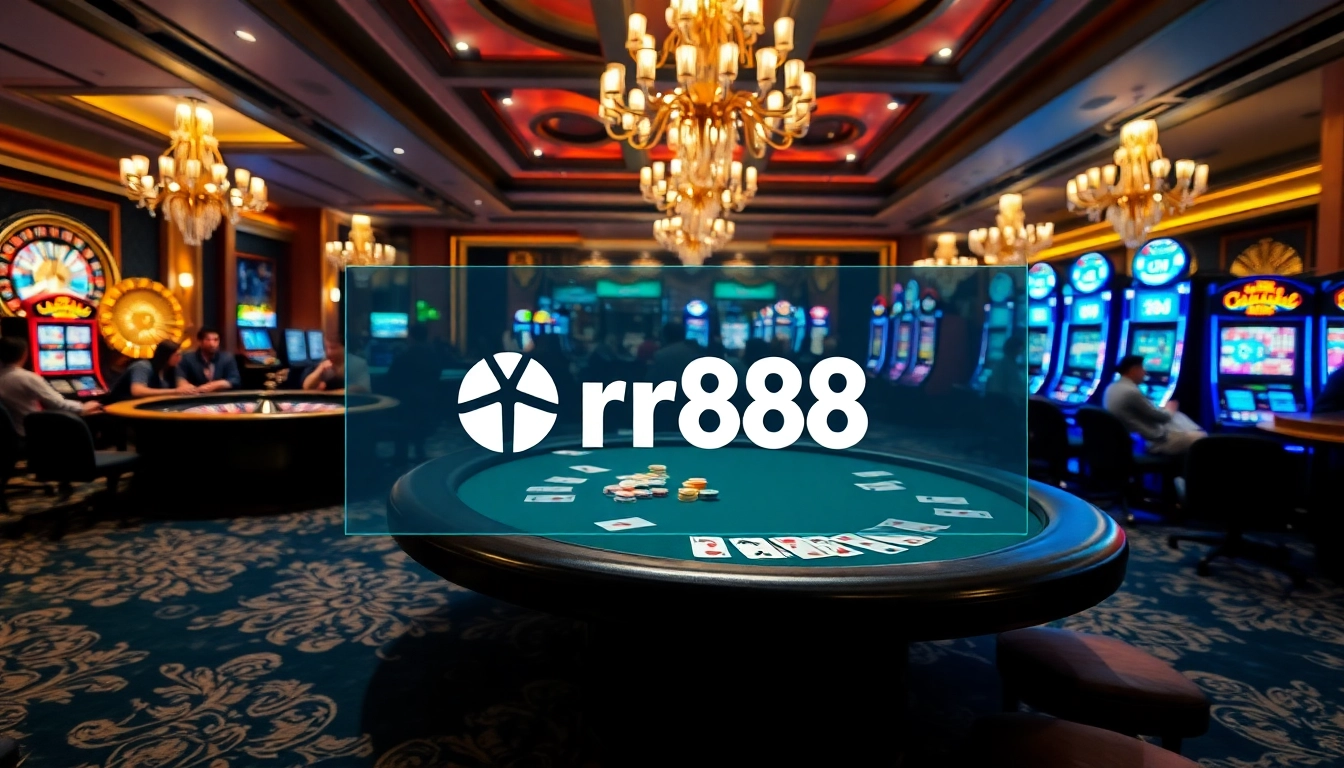 Experience the excitement of gambling at trang chủ rr88 with luxurious casino visuals and vibrant gaming elements.