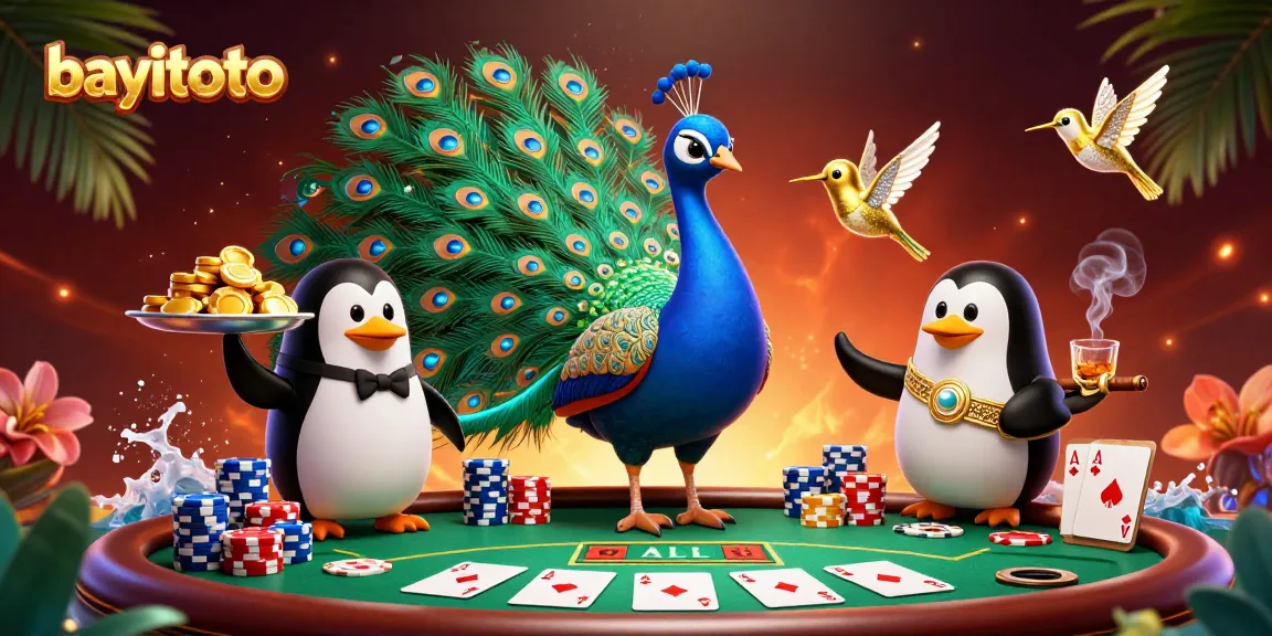 Join the excitement at bayitoto with a vibrant poker scene featuring dynamic characters and rich casino elements.