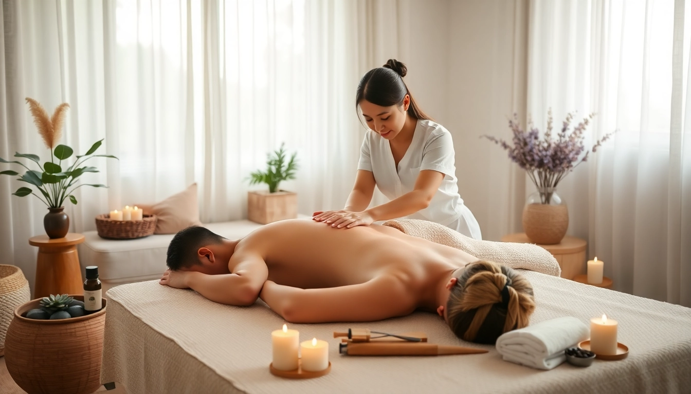 수원출장마사지 providing a tranquil mobile Thai massage experience in a serene home setting.