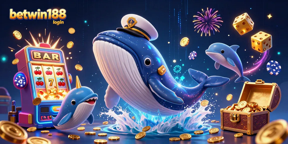 Join the thrill with betwin188 login in an exhilarating illustration of casino excitement and playful characters.