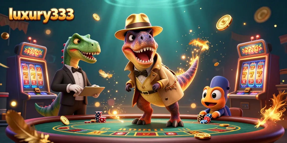 Merayakan kemenangan di luxury333 dengan velociraptor yang menipu di meja blackjack.