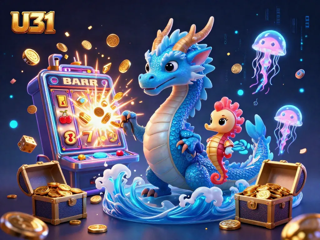 Engage with U31's thrilling gambling experience featuring a vibrant dragon and exciting slot themes.