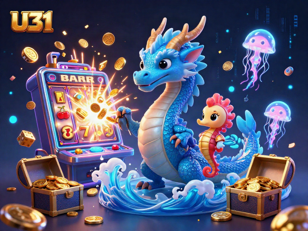 Engage with U31's thrilling gambling experience featuring a vibrant dragon and exciting slot themes.