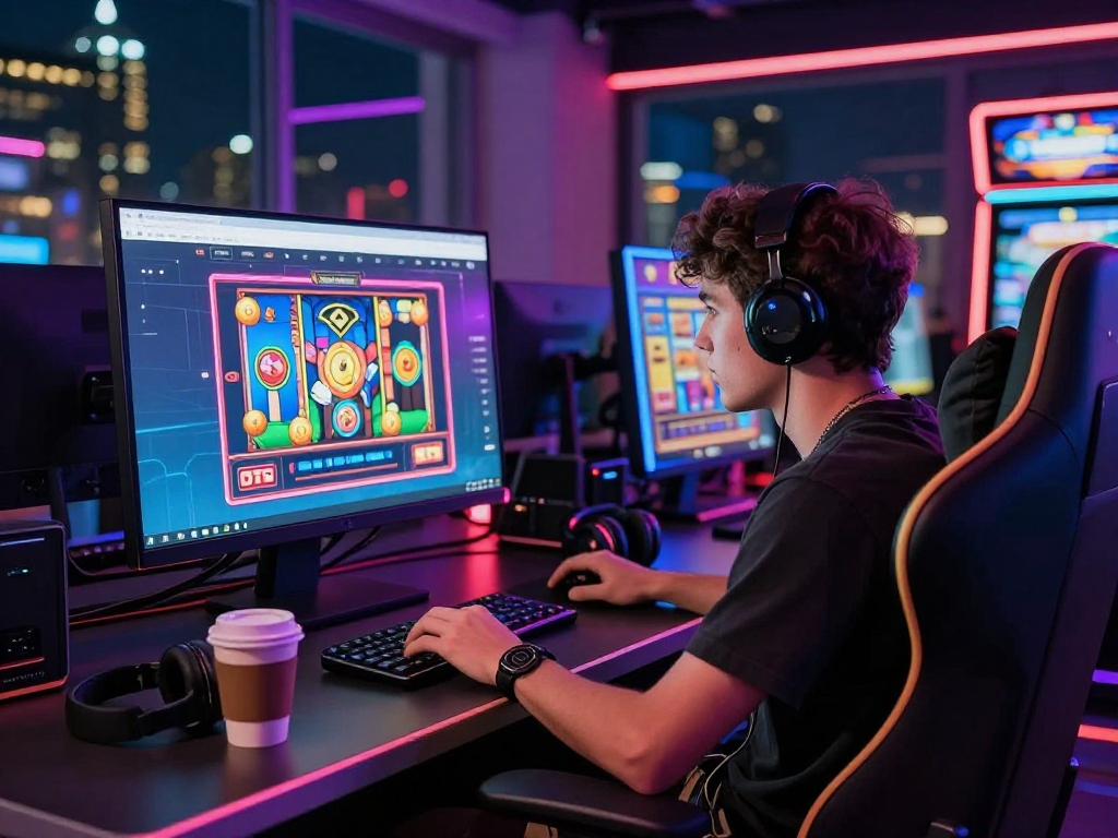Pengalaman bermain slot online di COLOKSGP dengan grafis menarik dan suasana gamer yang dinamis.