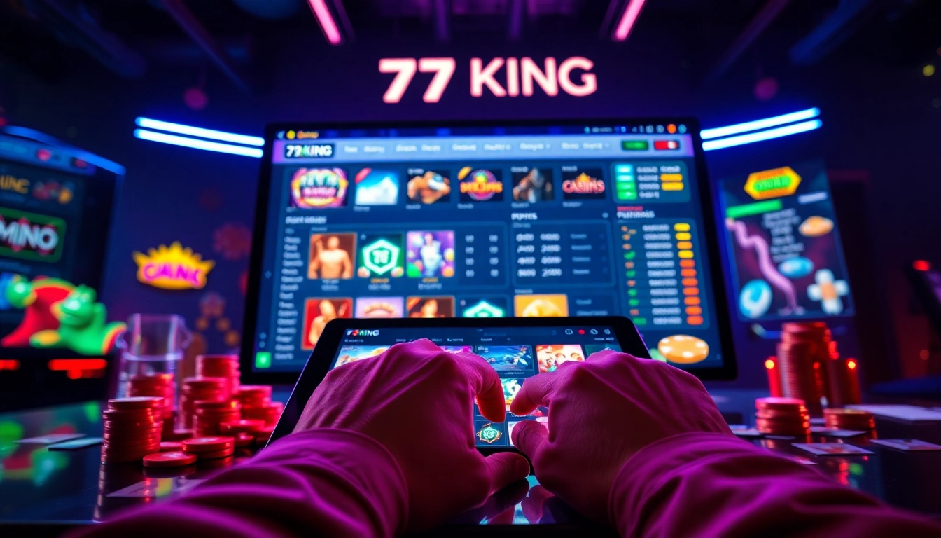 Dynamic online gambling experience showcasing 79king platform with vibrant games and user interaction.