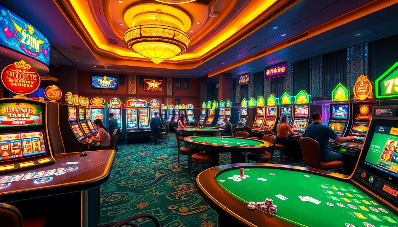 Exciting gaming experience at 79king online casino with vibrant colors and lively atmosphere.