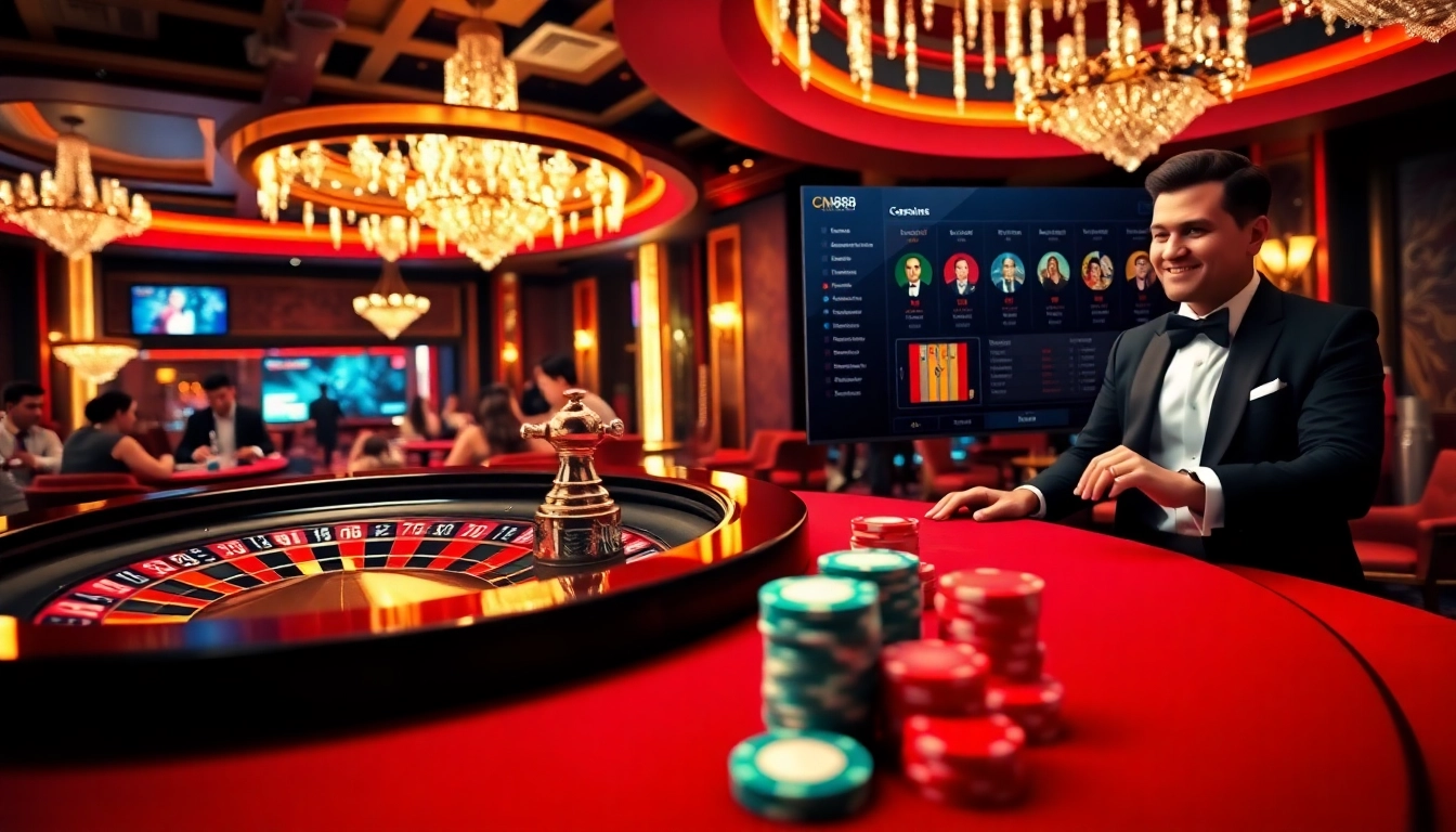 Experience thrilling gambling action at https://cm88.info/ with vibrant roulette and poker gameplay.