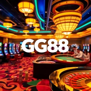 Experience the thrill of NHÀ CÁI GG88 with luxurious casino tables and vibrant gaming action.