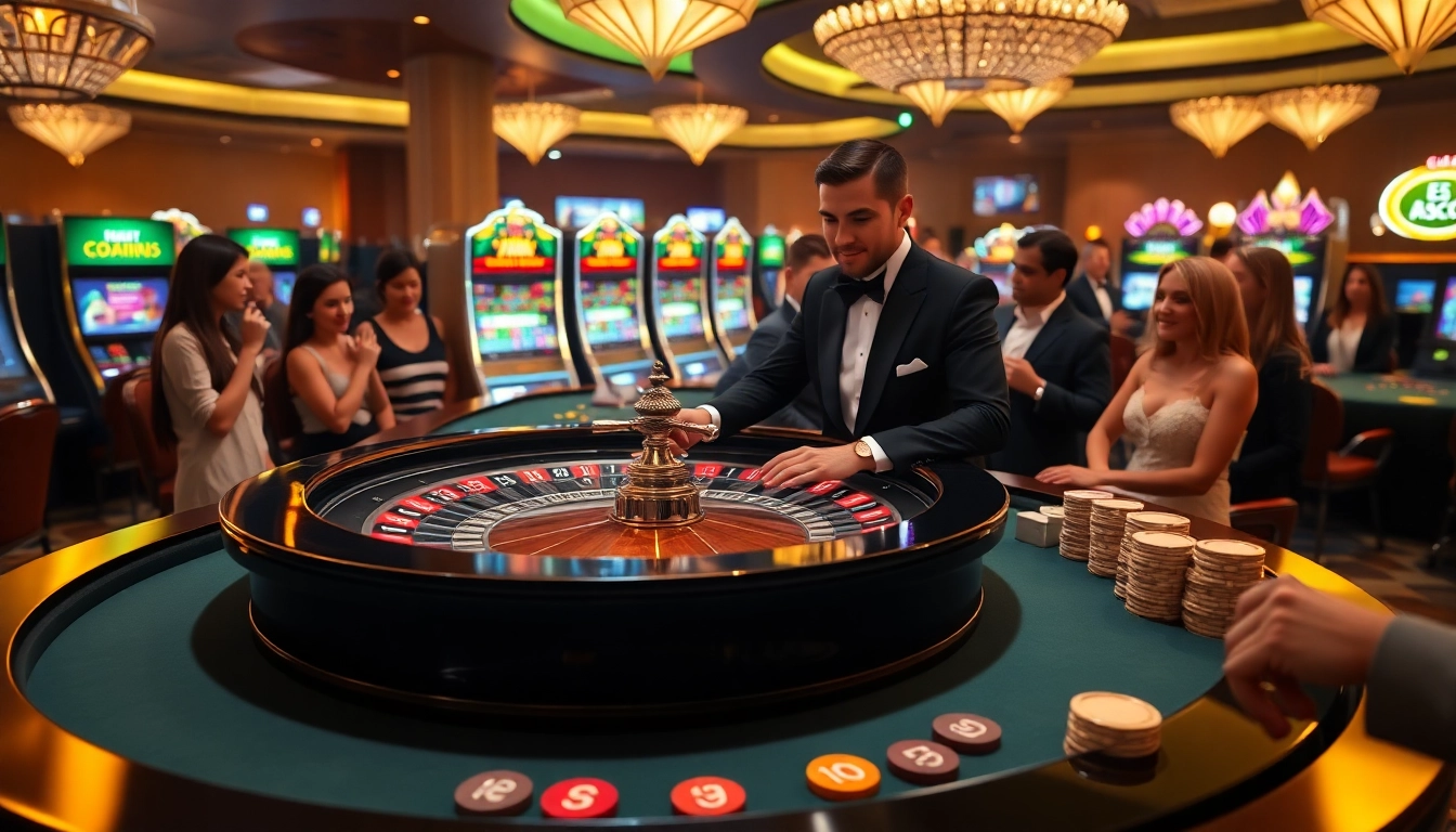 Experience high-stakes excitement at https://ok365a.biz/ with stunning casino visuals, including roulette and slot machines.