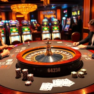 Engage in an electrifying go8 game at a luxurious casino gaming table.