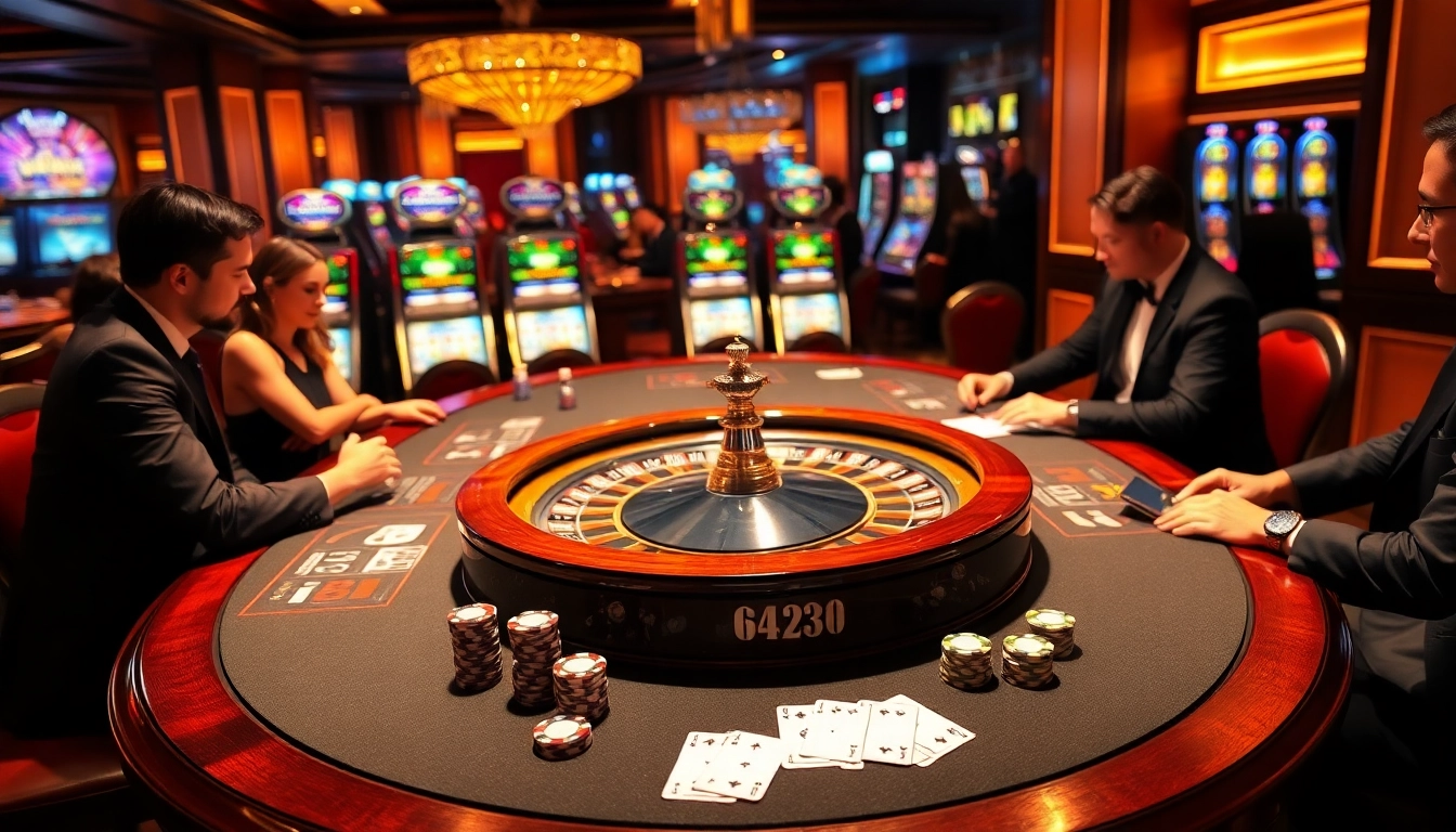 Engage in an electrifying go8 game at a luxurious casino gaming table.
