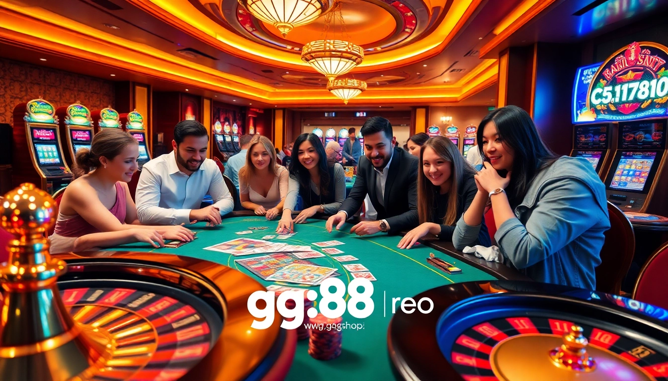 An engaging casino atmosphere with diverse players and vibrant tables at https://gg88.shop/ for an exciting gaming experience.