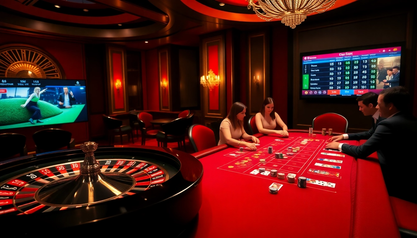 Experience the excitement at https://ww88b.com/ with poker chips and a roulette wheel in a luxurious casino setting.