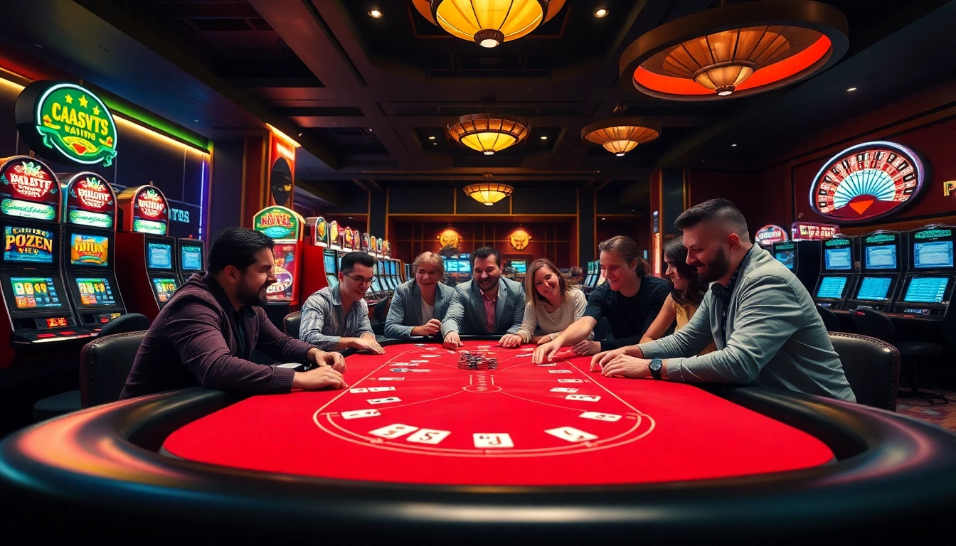 Players celebrating a win at the casino table connected to https://8kbest.net/ with exciting gaming atmosphere.