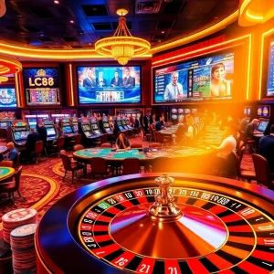 Experience thrilling casino action at LC88 COM featuring vibrant games and enthusiastic players.