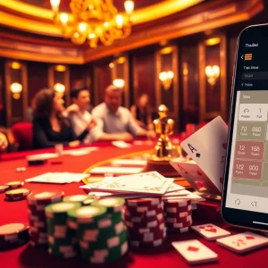 Experience the thrill of Tha bet with exciting casino action featuring poker chips and roulette tables.